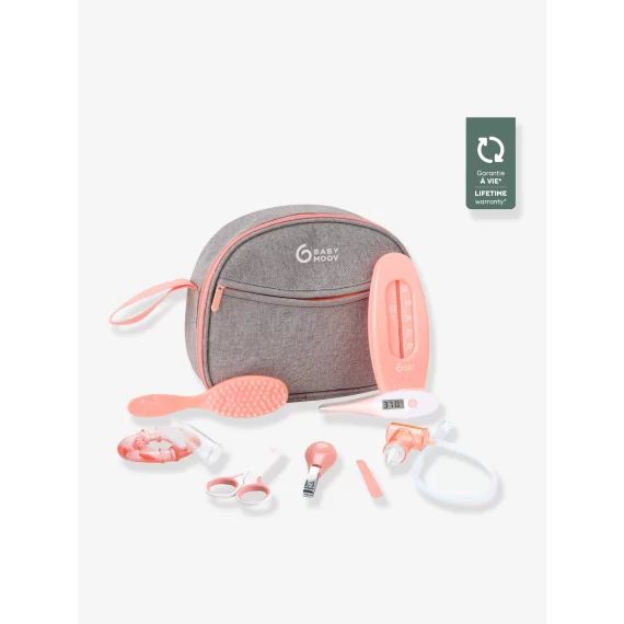 Trousse de Soin Compacte Grise 9 Accessoires Inclus BABYMOOV gris/pêche