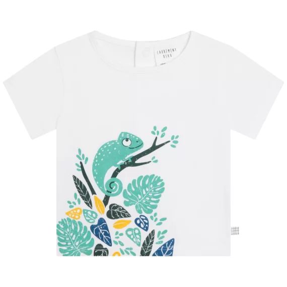 T-shirt avec imprimé lézard Garçon Blanc