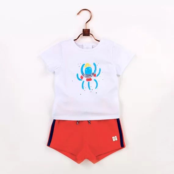 Short éponge Garçon Rouge