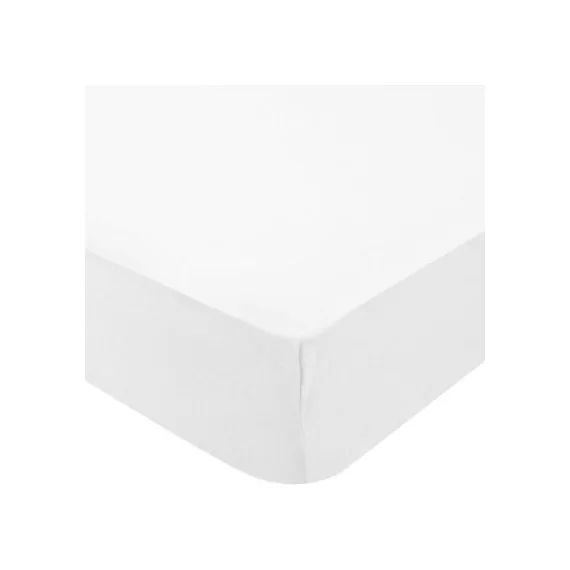 Drap housse bébé en coton bio blanc (60 x 120 cm)
