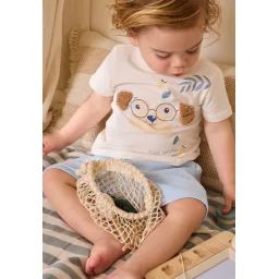 Ensemble Bébé T-shirt Et Short Zeste D’amour Bleu