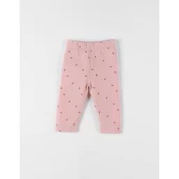 Legging Imprimé Fleuri Poudré Rose