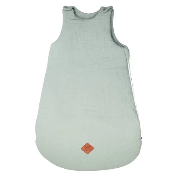 Gigoteuse Sans Manches En Gaze De Coton Jeanne Vert De Gris