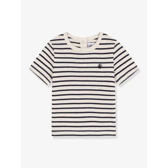 T-shirt manches courtes en coton bio PETIT BATEAU beige