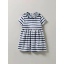 Robe Marinière Tissu Liberty En Coton Biologique Liberty Florence May Bleu