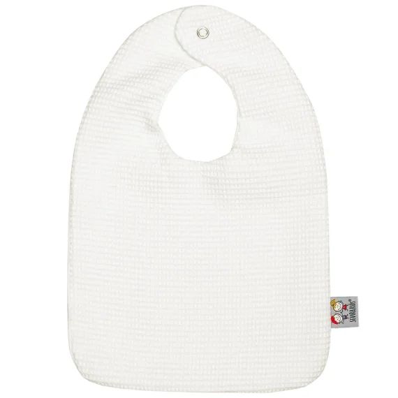 Bavoir Bébé En Coton Nid D&rsquo;abeille Écru