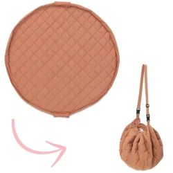 Tapis de jeu nomade 2 en 1 en coton bio Tawny Brown