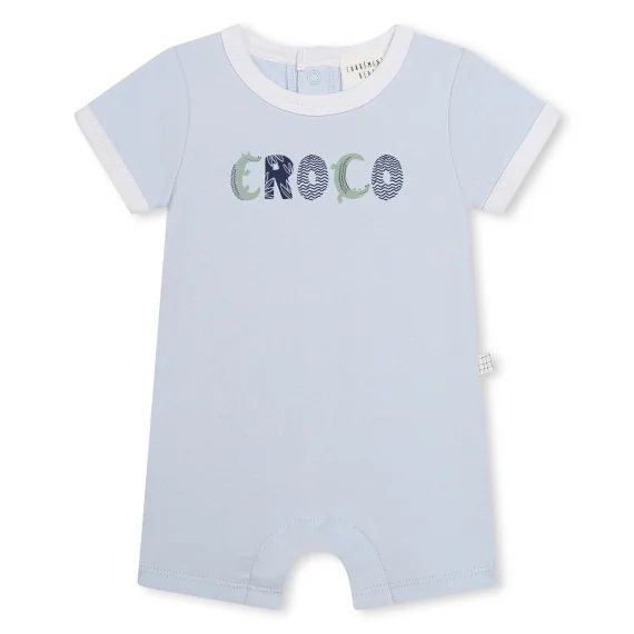 Combi-short en coton Garçon Bleu