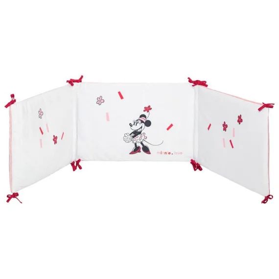 DISNEY Minnie Tour de lit – 40 x 180 cm blanc