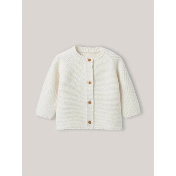 Cardigan En Coton Biologique Et Laine Vert Doux