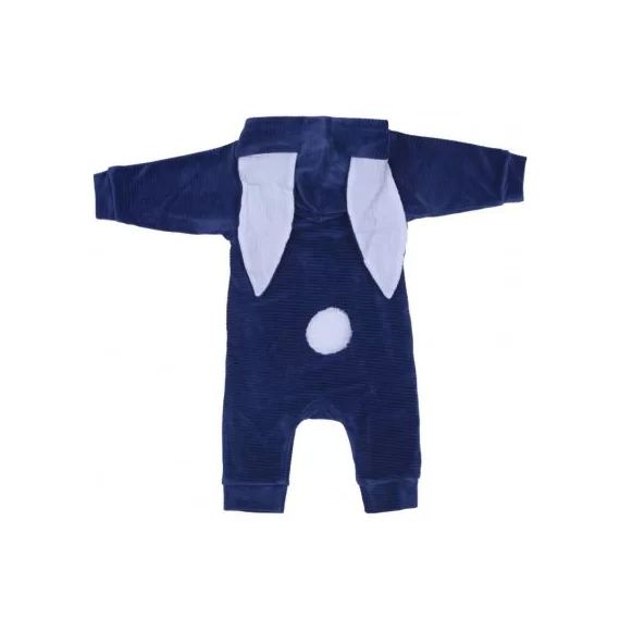 Combinaison en velours Lapin bleu (12-18 mois)