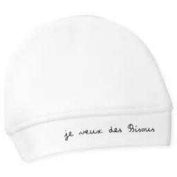 Bonnet Naissance Blanc