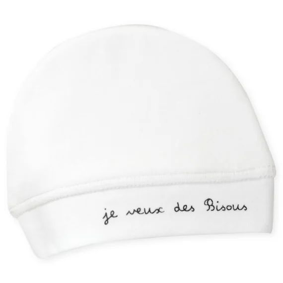 Bonnet Naissance Blanc