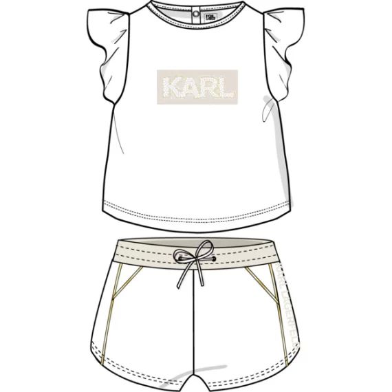 Ensemble t-shirt et short Fille Beige