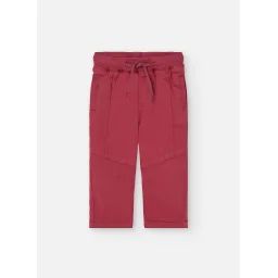 Pantalon En Toile Gabardine Stretch Grenat