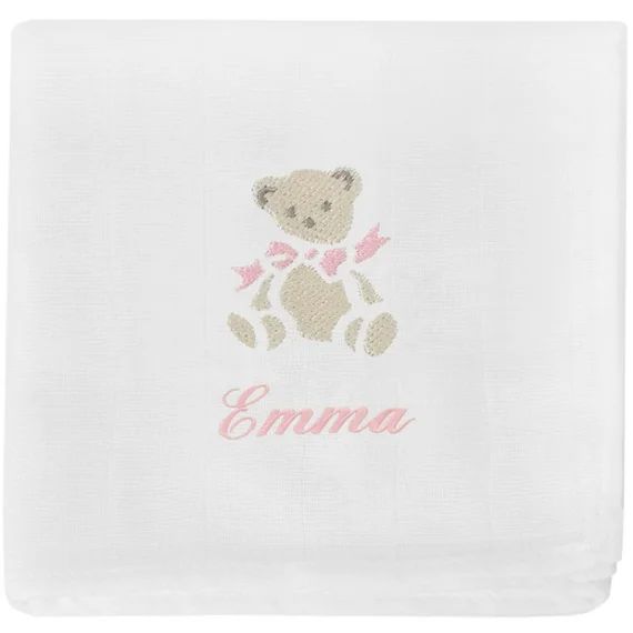 Lange ours rose personnalisable (70 x 70 cm)