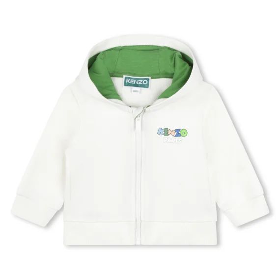 Cardigan de jogging en coton Garçon Blanc