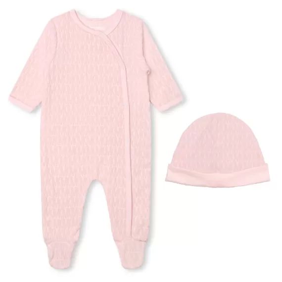Ensemble pyjama et bonnet Fille Rose