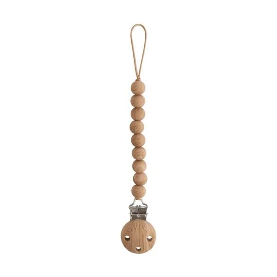 Attache Sucette En Silicone Bois