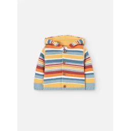 Gilet En Tricot Avec Capuche Et Fermeture Par Boutons Multicolore