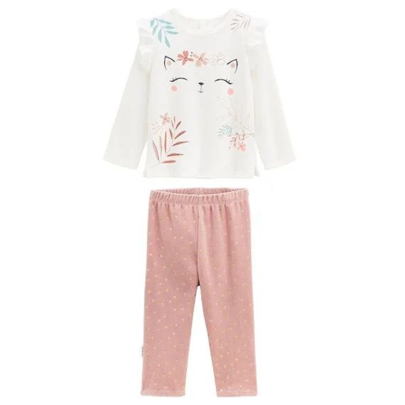 Pyjama bébé 2 pièces en velours Rosa rose