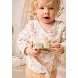 Gilet Bébé En Gaze De Coton Sierra Ecru