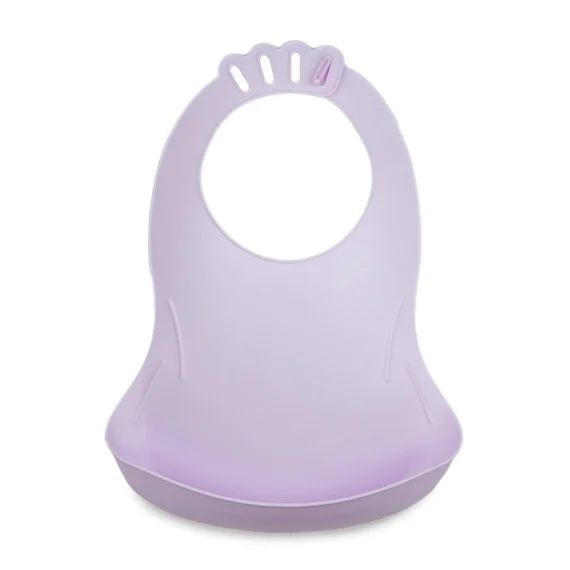 Bavoir Bibou Avec Récupérateur Lilas