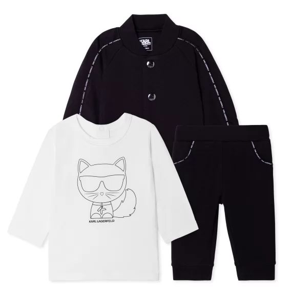 Ensemble jogging 3 pièces Fille Noir