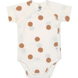 Body manches courtes en coton bio Big Dots blanc cassé (3-6 mois)