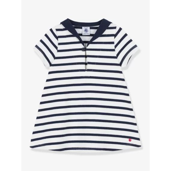 Robe manches courtes PETIT BATEAU blanc