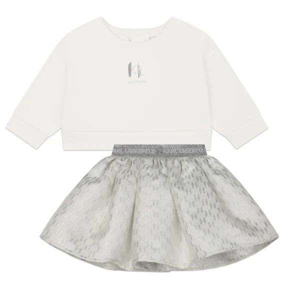 Ensemble jupon et sweat-shirt Fille Beige