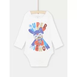 Body Blanc À Motif Super-héros Lapin Bébé Garçon