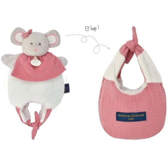 Doudou amusette 3 en 1 Souris Les petits futés