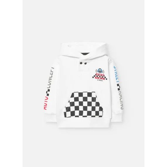 Sweat À Capuche Avec Poche Kangourou Blanc