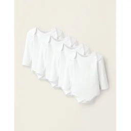 Pack 4 Bodies En Coton Pointelle Blanc