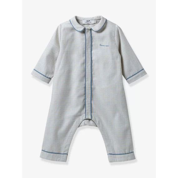 Dors-bien Bébé vichy CYRILLUS carreaux blanc