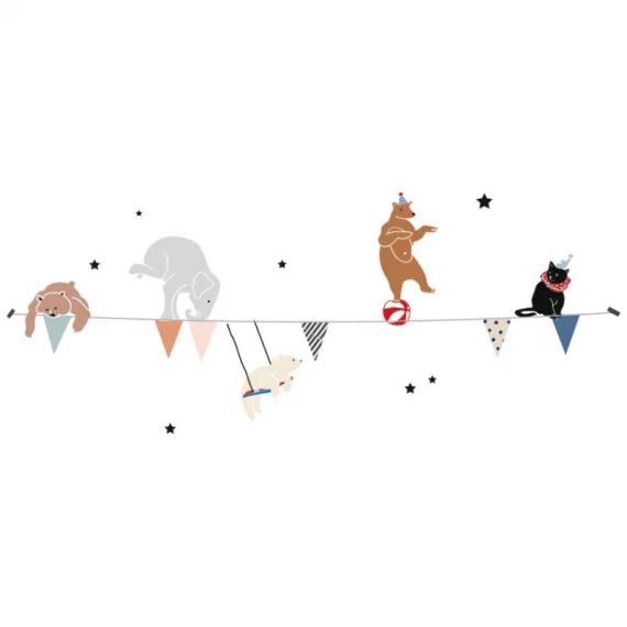 Stickers guirlande cirque (88 x 35 cm)