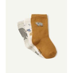 Lot de 3 chaussettes avec animations rinhocéros –  – Soldes