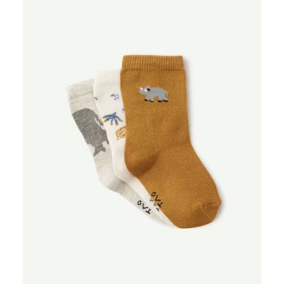 Lot de 3 chaussettes avec animations rinhocéros –  – Soldes