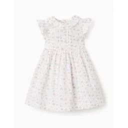 Robe En Coton Floral Blanc