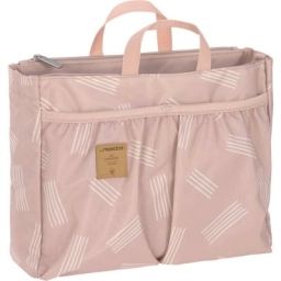 Sac organiseur de poussette Multitalent Rayures rose
