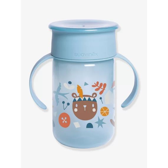 Tasse d&rsquo;apprentissage 360° Booo 340 ml SUAVINEX foret bleu