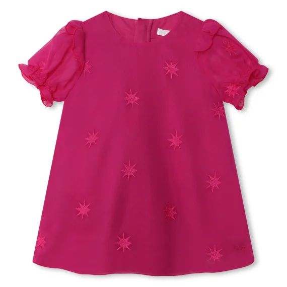 Robe de cérémonie brodée Fille Rose