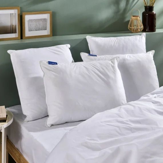 Lot De 2 Oreillers Fermes Et Respirants Blanc