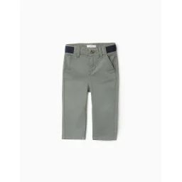 Pantalon Chino En Sergé Vert Foncé