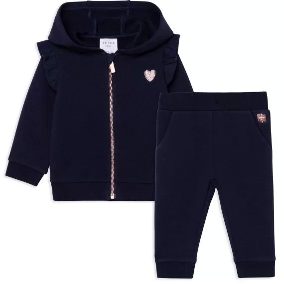 Ensemble de jogging molletonné Fille Bleu
