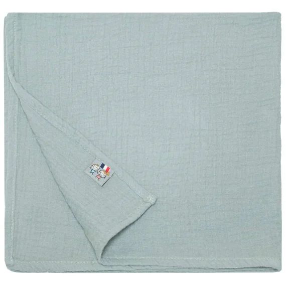 Lange En Gaze De Coton Jeanne Vert De Gris