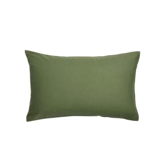 Taie d&rsquo;oreiller en coton bio kaki (40 x 60 cm)