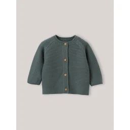 Cardigan En Coton Biologique Bleu Vert