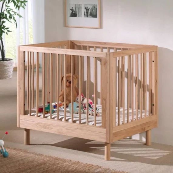 Parc Bébé En Chêne Naturel 79×99 Romane Beige